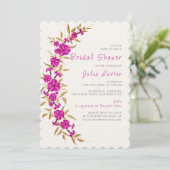 Invitation Vin pourpre Trumpet Fleur Jardin Fête des mariées (Debout devant)