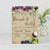 Invitation Vin, Raisins, Fleurs Brunch & Bubbly (Debout devant)