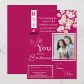 Invitation Vin rose (Devant / Derrière)