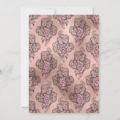 Invitation Vin rose Gold et Blush Dégustation Couples Douche (Dos)