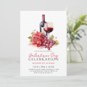 Invitation Vin Rose moderne Champagne de la Saint-Galentin (Debout devant)