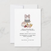 Invitation Vin rouge Africain Américain fille Anniversaire (Dos)