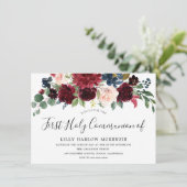 Invitation Vin rouge Bourgogne Première communion sainte Invi (Debout devant)