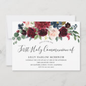 Invitation Vin rouge Bourgogne Première communion sainte Invi (Devant)