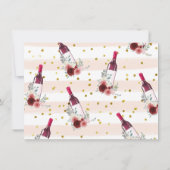 Invitation Vin rouge et Merci floral (Dos)