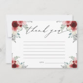 Invitation Vin rouge et Merci floral (Devant)