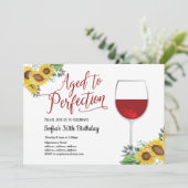 Invitation vin rouge, floral, vieilli à la perfection, annive (Debout devant)