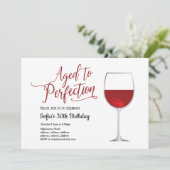 Invitation vin rouge, floral, vieilli à la perfection, annive (Debout devant)