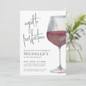 Invitation Vin rouge Soixante-60e fête d'anniversaire (Debout devant)