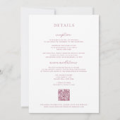 Invitation Vin Rouge Victorien Frame Mariage (Dos)