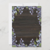 Invitation Vin Rustique Anniversaire, Âgé À La Perfection (Dos)