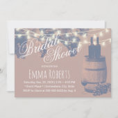 Invitation Vin rustique Baril de raisin Vin Fête des mariées  (Devant)