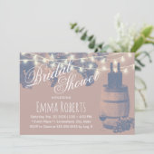 Invitation Vin rustique Baril de raisin Vin Fête des mariées  (Debout devant)