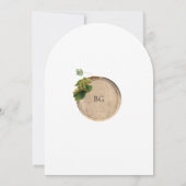Invitation Vin rustique Barrel Vignoble Mariage (Dos)