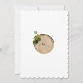 Invitation Vin rustique Barrel Vignoble Mariage (Dos)