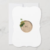 Invitation Vin rustique Barrel Vignoble Mariage (Dos)