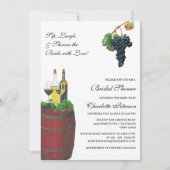 Invitation Vin rustique Fête des mariées à thème (Devant)