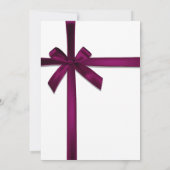 Invitation Vin Satin Ribbon Bow Sweet 16 Anniversaire (Dos)