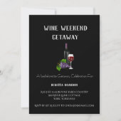 Invitation Vin Simple Raisin Noir Week-end Getaway Personnali (Devant)