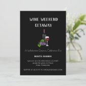 Invitation Vin Simple Raisin Noir Week-end Getaway Personnali (Debout devant)