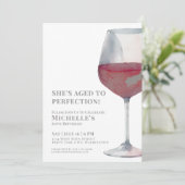 Invitation Vin Simple Soixante 60e anniversaire (Debout devant)