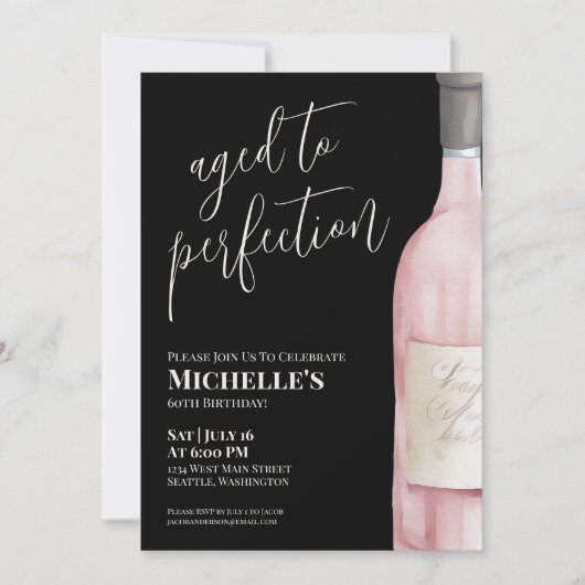 Invitation Vin Soixante-60e anniversaire (Devant)