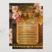 Invitation Vin Thème String Lumières Bachelorette Party (Devant / Derrière)