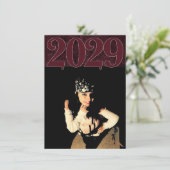 Invitation Vin Velvety Damask | Maroon Grunge Photo baroque (Debout devant)