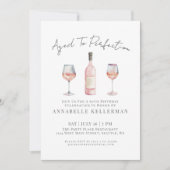 Invitation Vin Vieilli À La Fête D'Anniversaire De La Perfect (Devant)