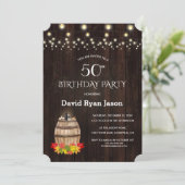 Invitation Vin Vin Vignoble automne Foliage Vignoble 50e anni (Debout devant)