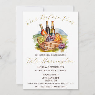 Invitation Vin, Vino avant le vœu, Mariage de la salle de vin