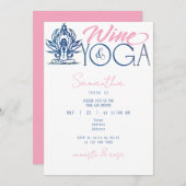 Invitation Vin & Yoga Namaste & Rose Brunch minimum Anniversa (Devant / Derrière)