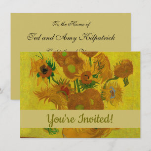 Invitation Vincent Van Gogh 15 Tournesols Peinture