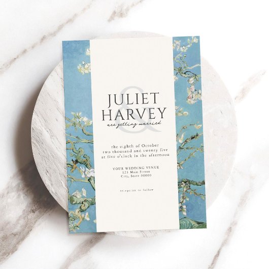 Invitation Vincent Van Gogh Almond Blossom Floral Mariage