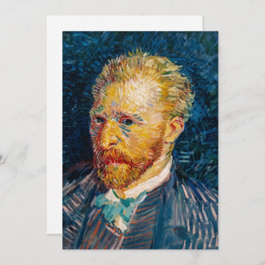 Invitation Vincent Van Gogh - Autoportrait (Devant / Derrière)