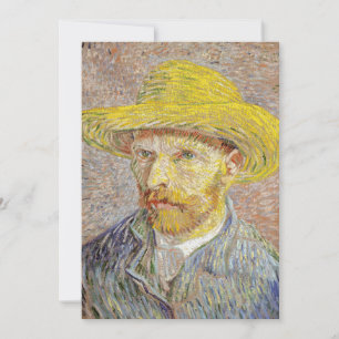Invitation Vincent van Gogh - Autoportrait au chapeau de pail