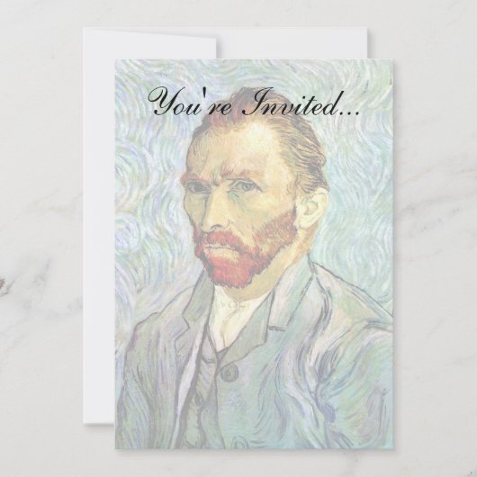 Invitation Vincent Van Gogh - Autoportrait vert Beaux-Arts (Devant)