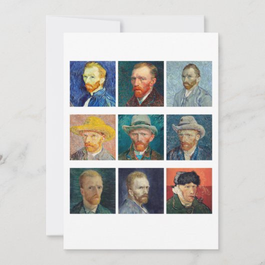 Invitation Vincent Van Gogh - Autoportraits (Devant)