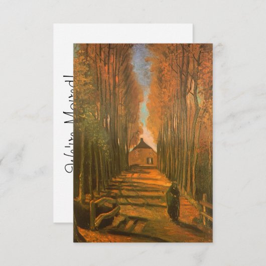 Invitation Vincent van Gogh - Avenue des peupliers à l'automn (Devant / Derrière)