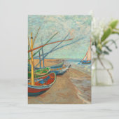 Invitation Vincent Van Gogh Bateaux de pêche (Debout devant)