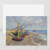 Invitation Vincent van Gogh - Bateaux de pêche sur la plage (Devant / Derrière)