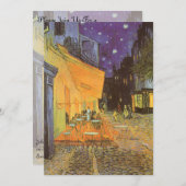 Invitation Vincent van Gogh - Café Terrasse en soirée (Devant / Derrière)