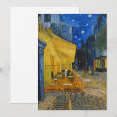 Invitation Vincent van Gogh - Café Terrasse en soirée (Devant / Derrière)