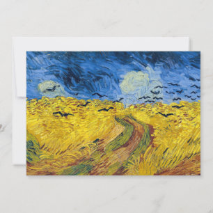 Invitation Vincent van Gogh - Champ de blé aux corbeaux