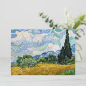 Invitation Vincent Van Gogh - Champ de blé avec cyprès (Debout devant)