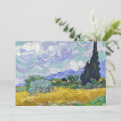 Invitation Vincent Van Gogh - Champ de blé avec cyprès (Debout devant)