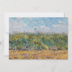 Invitation Vincent van Gogh - Champ de blé avec une alouette