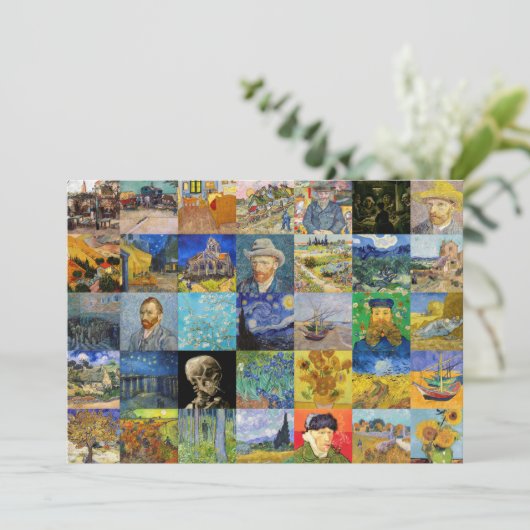 Invitation Vincent van Gogh - chefs-d'oeuvre Mosaic Patchwork (Debout devant)
