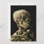 Invitation Vincent van Gogh - Crâne avec cigarette brûlante<br><div class="desc">Tête d'un squelette avec une cigarette brûlante / Crâne avec cigarette brûlante / Crane de squelette fumant une cigarette - Vincent van Gogh,  1885</div>