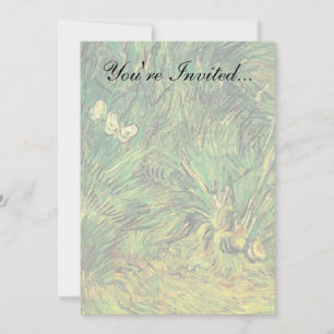 Invitation Vincent Van Gogh - Deux papillons blancs Beaux-Art